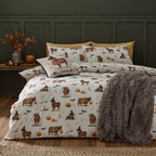 Catherine Lansfield Halloween Highland Cow Reversible Duvet Set
