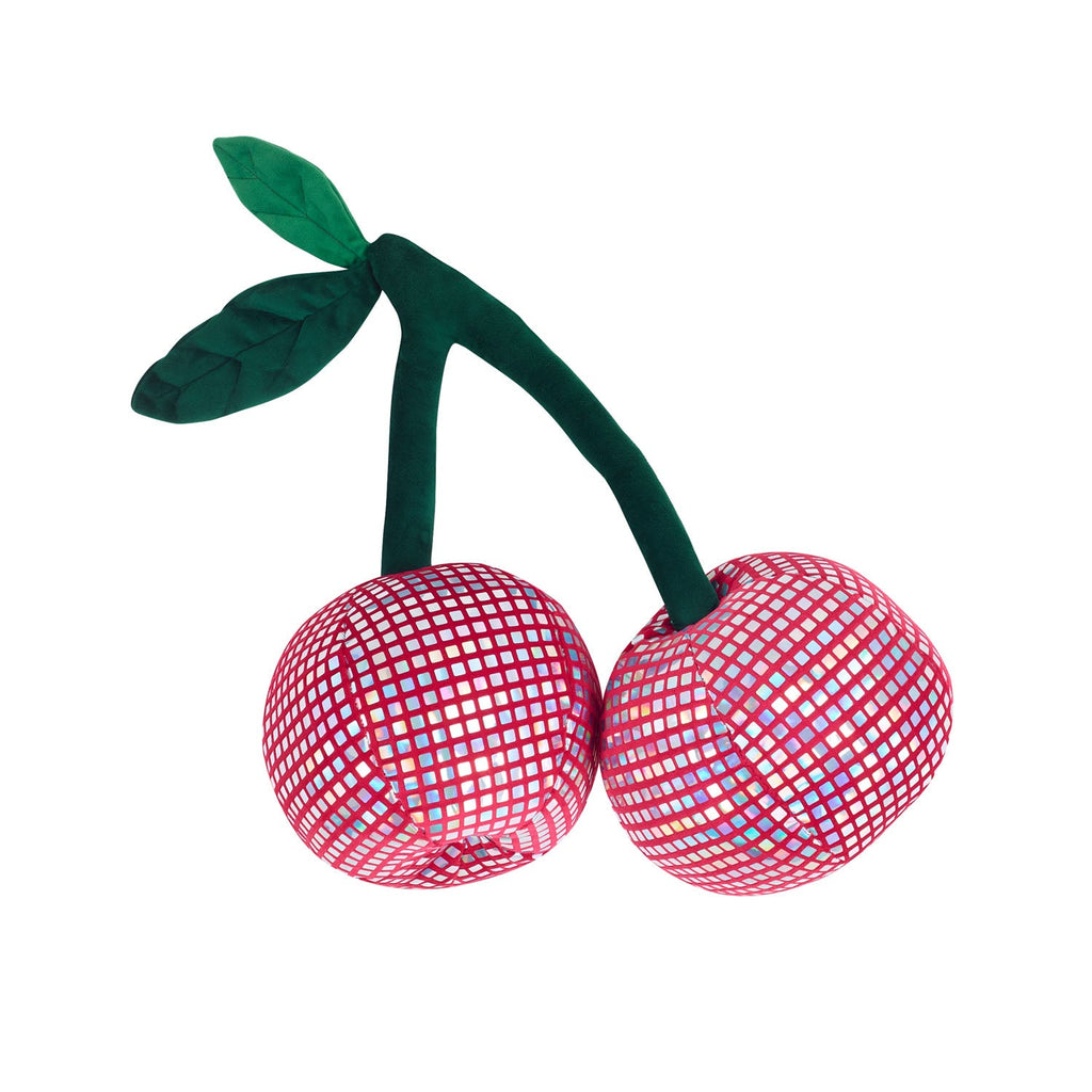 Catherine Lansfield Disco Cherries Pink 3D Shaped Cushion
