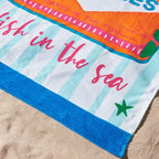 Catherine Lansfield Sardines Cotton Beach Towel