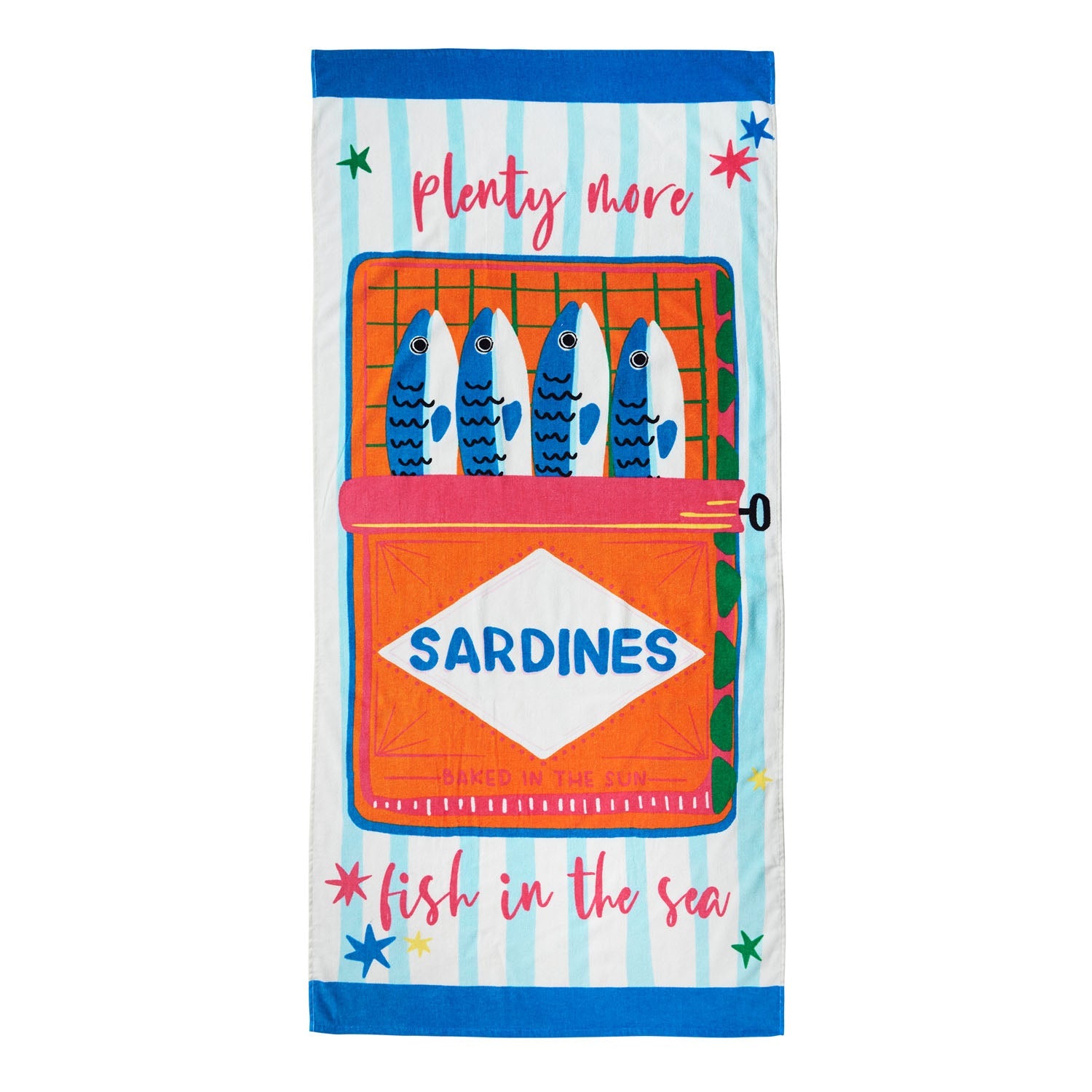 Catherine Lansfield Sardines Cotton Beach Towel