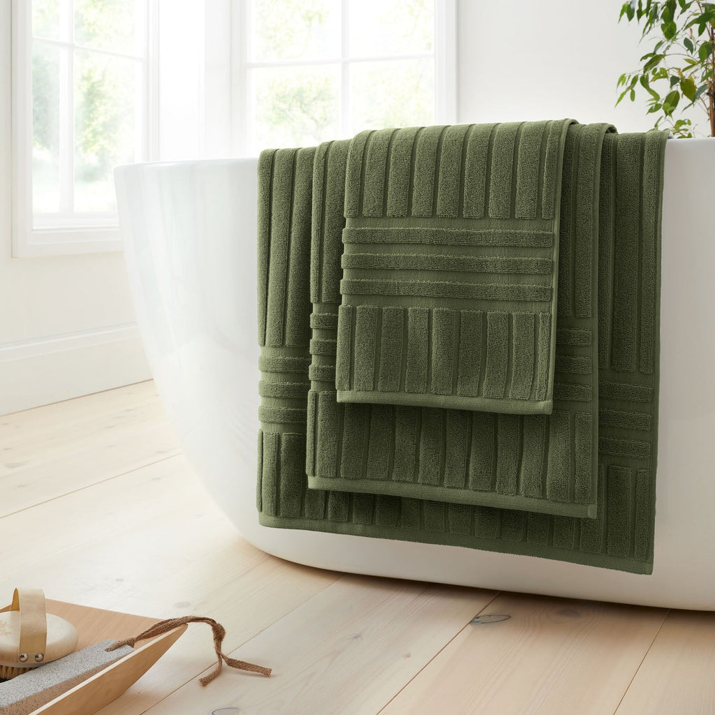 Bianca Hotel Cotton Olive Green Towels