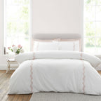 Bianca Camille Pink Embroidered Floral 200TC Cotton Duvet Set