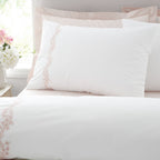 Bianca Camille Pink Embroidered Floral 200TC Cotton Duvet Set