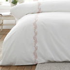 Bianca Camille Pink Embroidered Floral 200TC Cotton Duvet Set