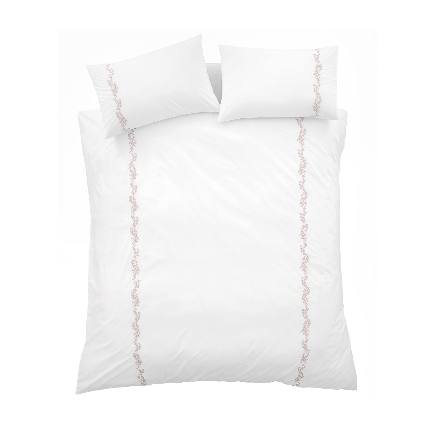 Bianca Camille Pink Embroidered Floral 200TC Cotton Duvet Set