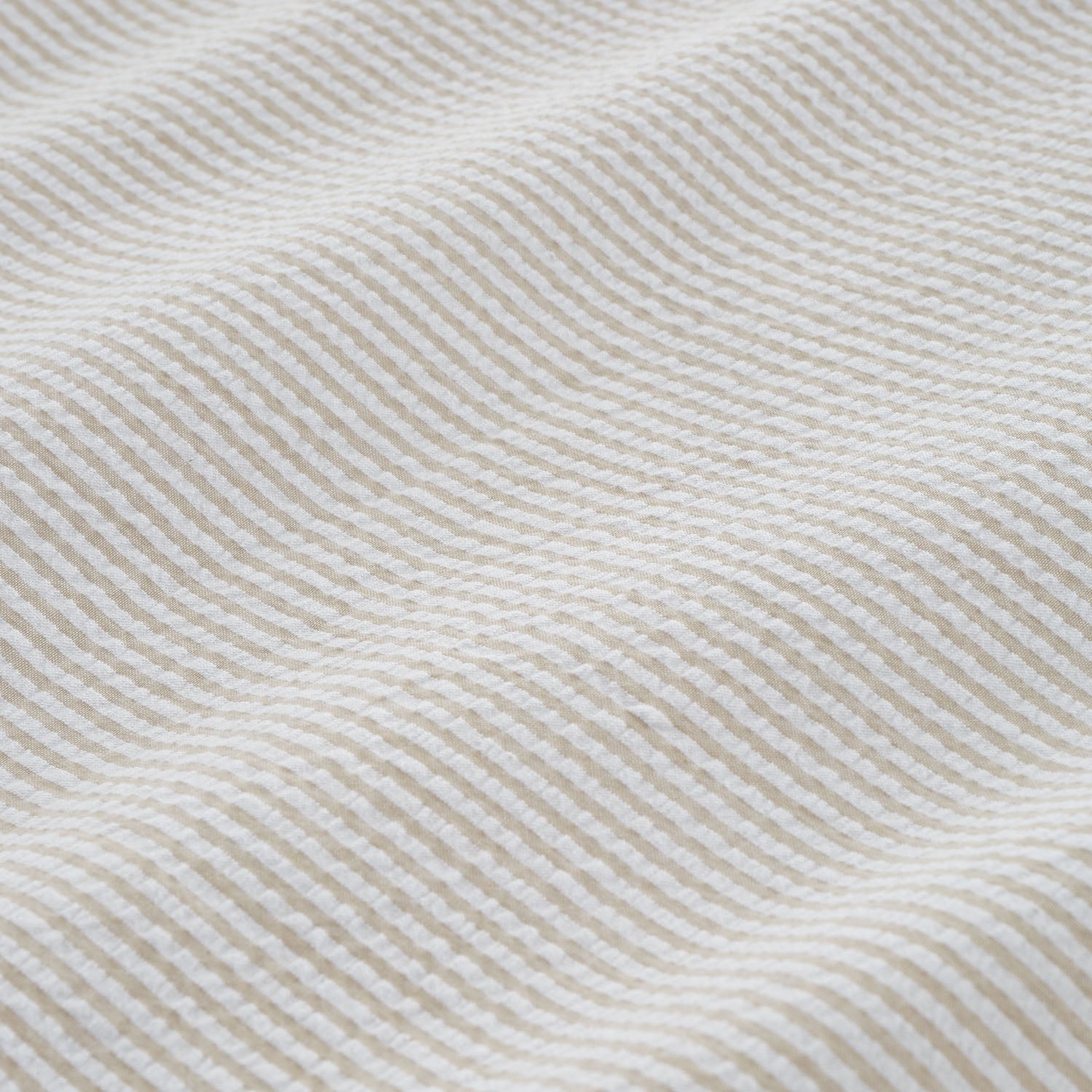 Bianca Natural Seersucker Woven Stripe 180TC Cotton Duvet Set