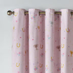 Catherine Lansfield Kids Happy Horses Cream Reversible Eyelet Curtains