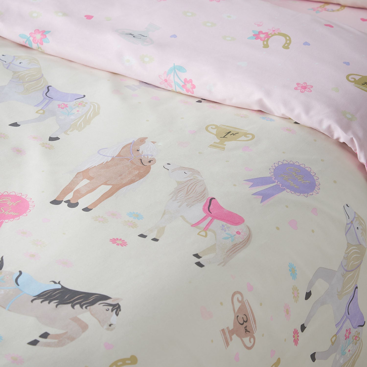 Catherine Lansfield Happy Horses Reversible Duvet Set