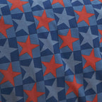 Catherine Lansfield Blue Stars And Check Fitted Sheet