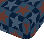 Catherine Lansfield Blue Stars And Check Fitted Sheet