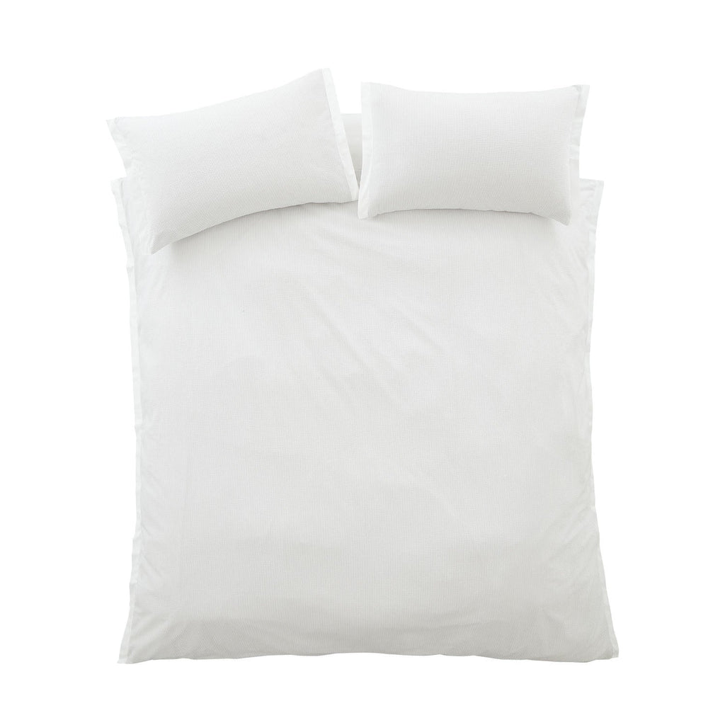 Bianca Seersucker Grey Woven Stripe 180TC Cotton Duvet Set