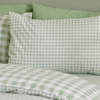 Catherine Lansfield Bamford Green Gingham Check Reversible Duvet Set