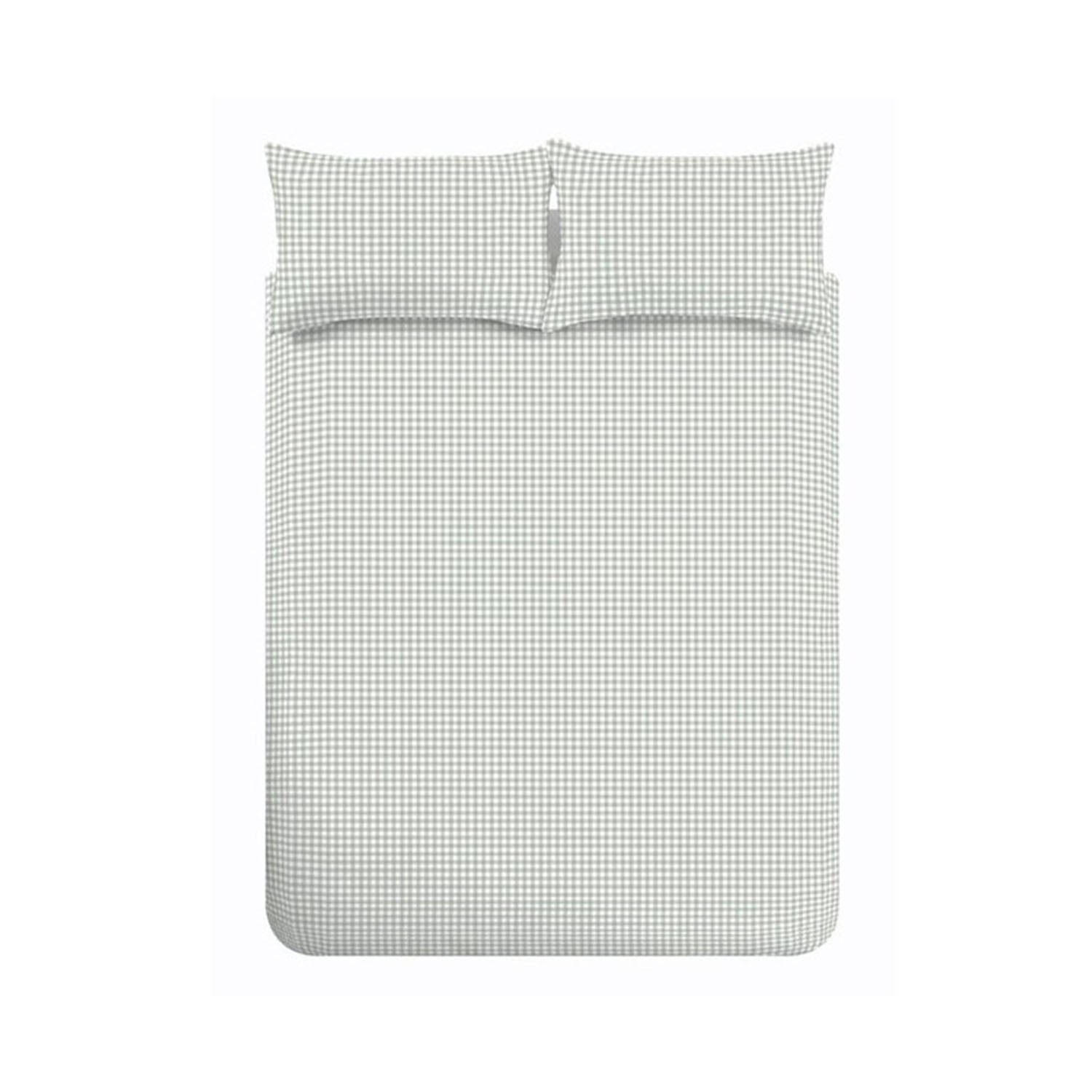 Catherine Lansfield Bamford Green Gingham Check Reversible Duvet Set