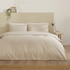 Catherine Lansfield Bamford Natural Gingham Check Reversible Duvet Set