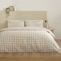 Catherine Lansfield Bamford Natural Gingham Check Reversible Duvet Set