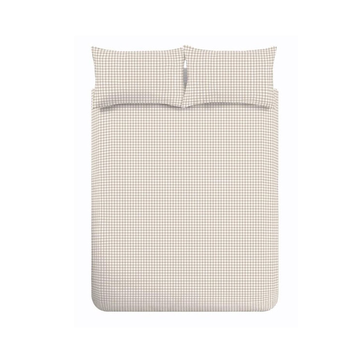 Catherine Lansfield Bamford Natural Gingham Check Reversible Duvet Set
