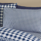 Catherine Lansfield Bamford Navy Gingham Check Reversible Duvet Set