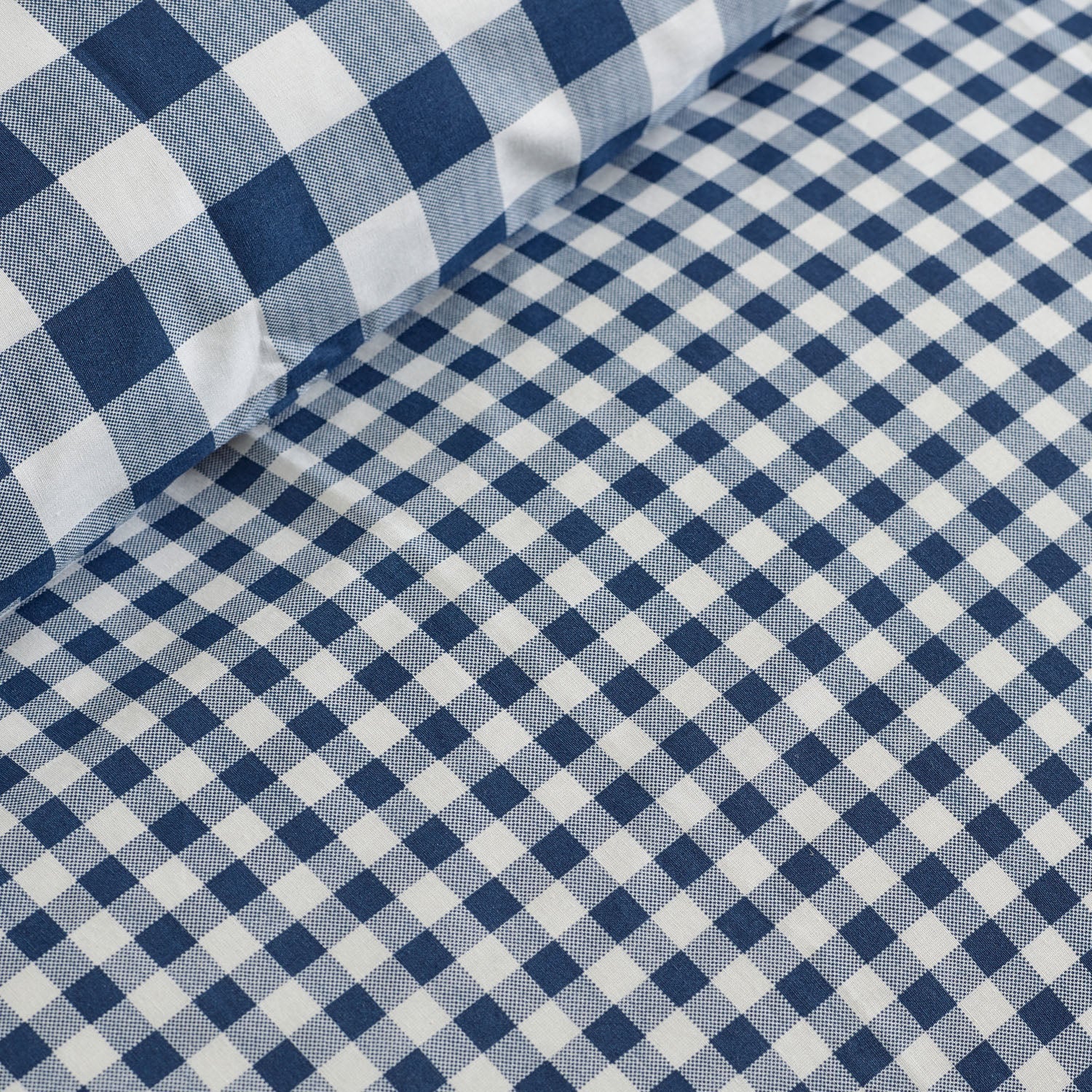 Catherine Lansfield Bamford Navy Gingham Check Reversible Duvet Set