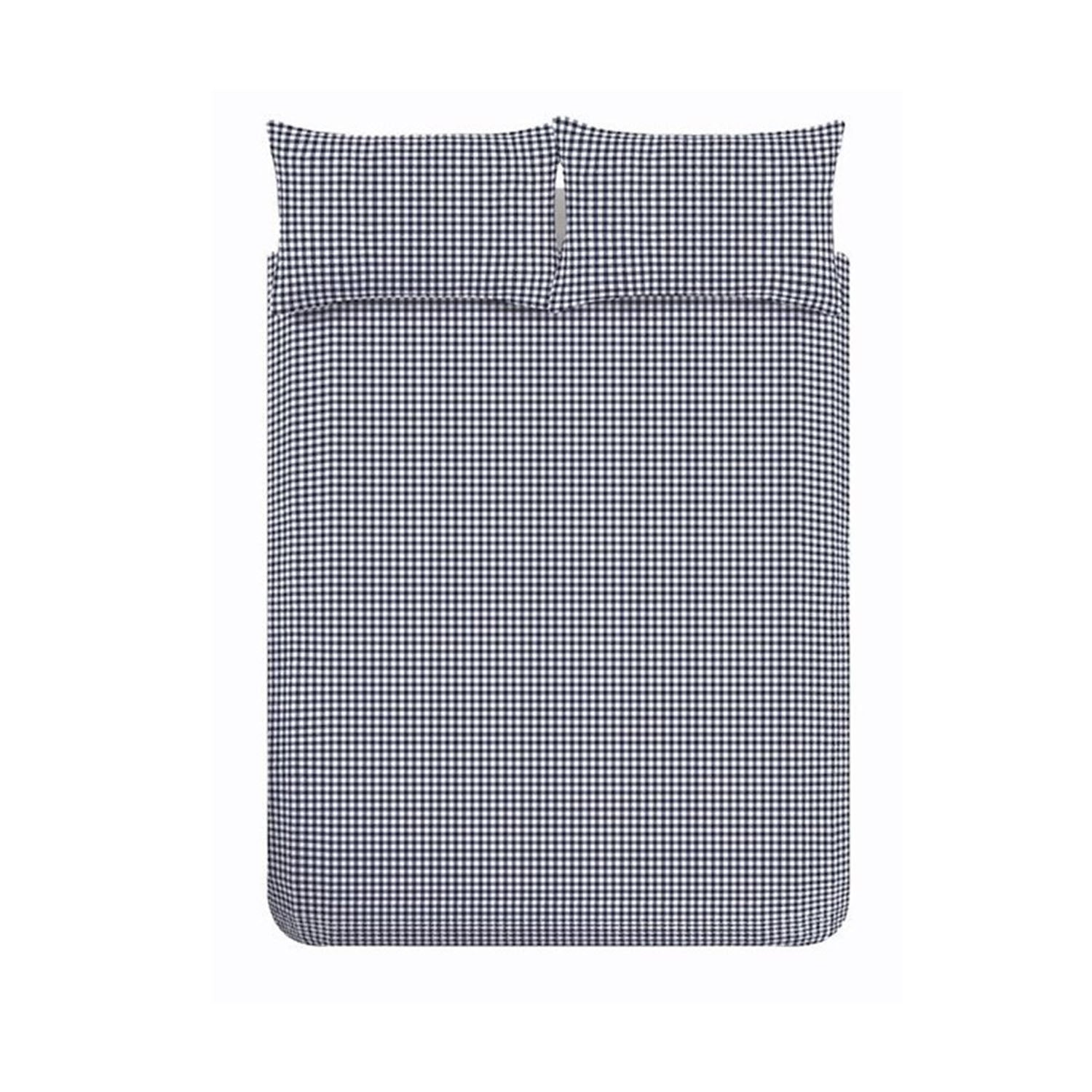 Catherine Lansfield Bamford Navy Gingham Check Reversible Duvet Set