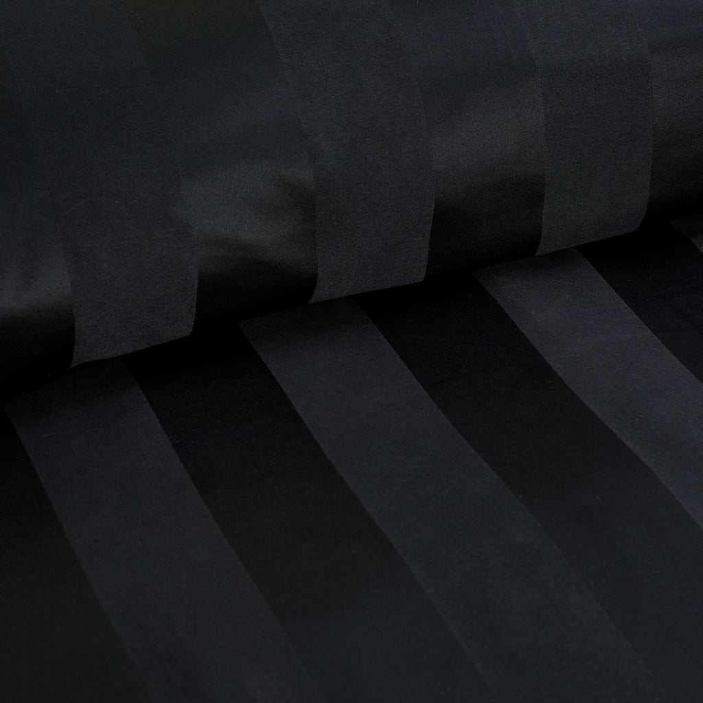 Catherine Lansfield So Soft Black Satin Stripe Duvet Set