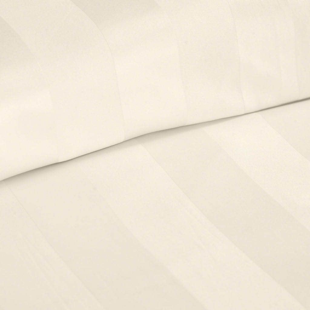 Catherine Lansfield So Soft Cream Satin Stripe Duvet Set