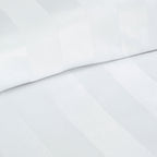 Catherine Lansfield So Soft White Satin Stripe Duvet Set