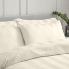 Catherine Lansfield So Soft Cream Satin Stripe Duvet Set