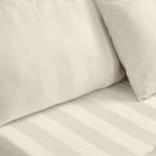 Catherine Lansfield So Soft Cream Satin Stripe Standard Pillowcase Pack of 4