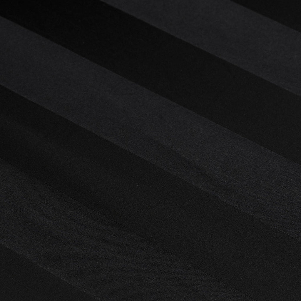Catherine Lansfield So Soft Black Satin Stripe Fitted Sheet