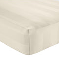 Catherine Lansfield So Soft Cream Satin Stripe Fitted Sheet