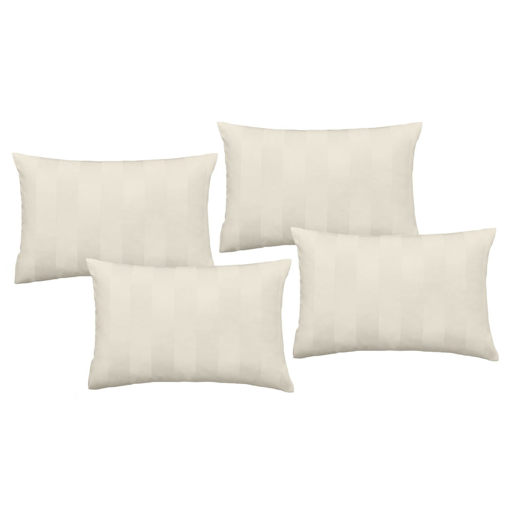 Catherine Lansfield So Soft Cream Satin Stripe Standard Pillowcase Pack of 4