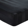 Catherine Lansfield So Soft Black Satin Stripe Fitted Sheet