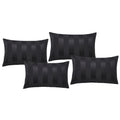 Catherine Lansfield So Soft Black Satin Stripe Standard Pillowcase Pack of 4
