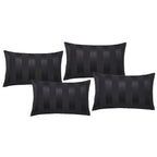 Catherine Lansfield So Soft Black Satin Stripe Standard Pillowcase Pack of 4
