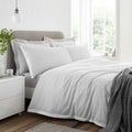 Bianca Seersucker Grey Woven Stripe 180TC Cotton Duvet Set