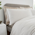 Bianca Natural Seersucker Woven Stripe 180TC Cotton Duvet Set