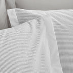 Bianca Seersucker Grey Woven Stripe 180TC Cotton Duvet Set