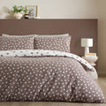 Catherine Lansfield Polka Dot Chocolate Reversible Duvet Set