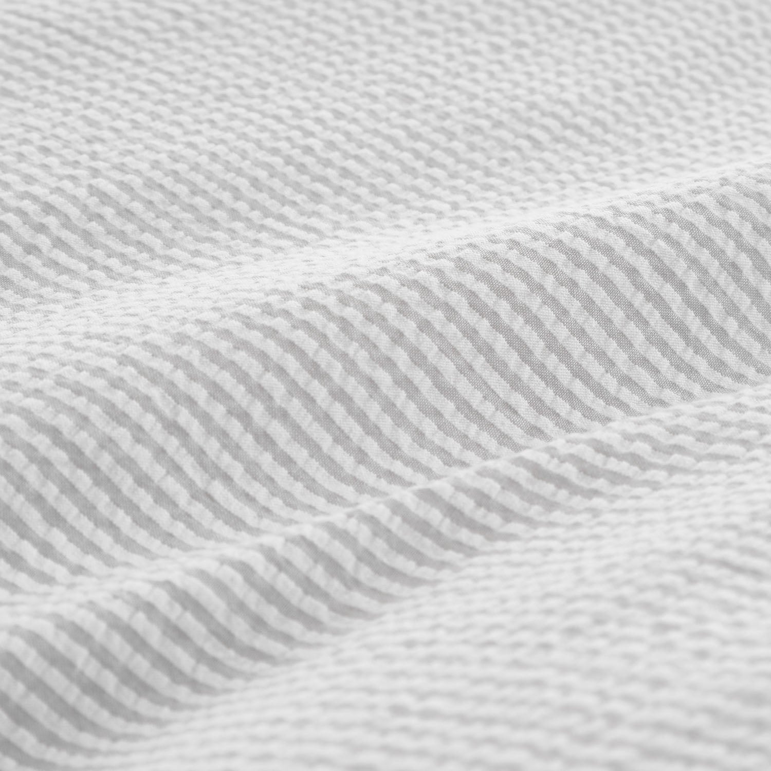 Bianca Seersucker Grey Woven Stripe 180TC Cotton Duvet Set