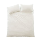 Bianca Natural Seersucker Woven Stripe 180TC Cotton Duvet Set