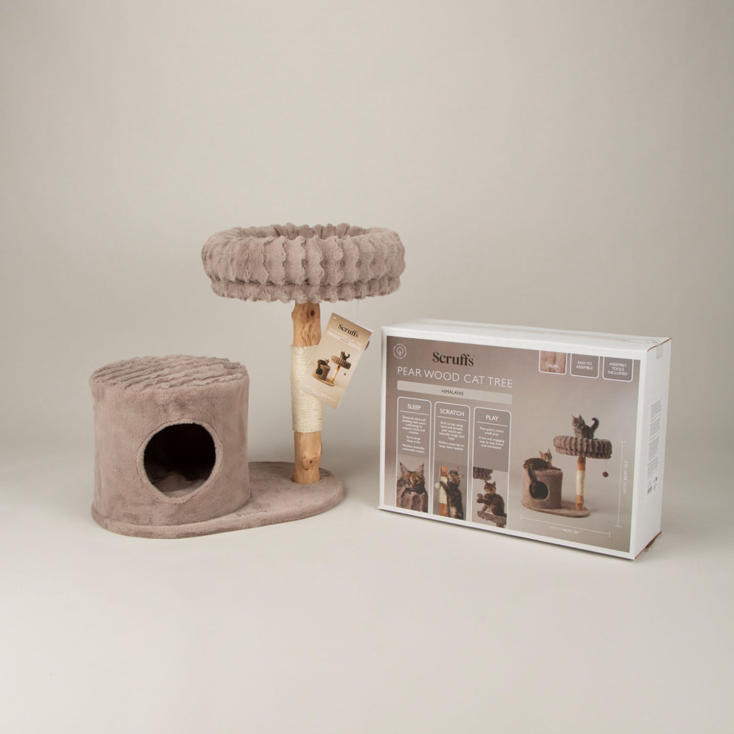 Scruffs Himalayas Taupe Cat Scratching Tree
