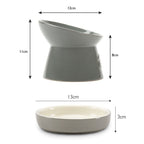 Scruffs Grey Classic Raised Cat Feeder Bowl & Saucer Set