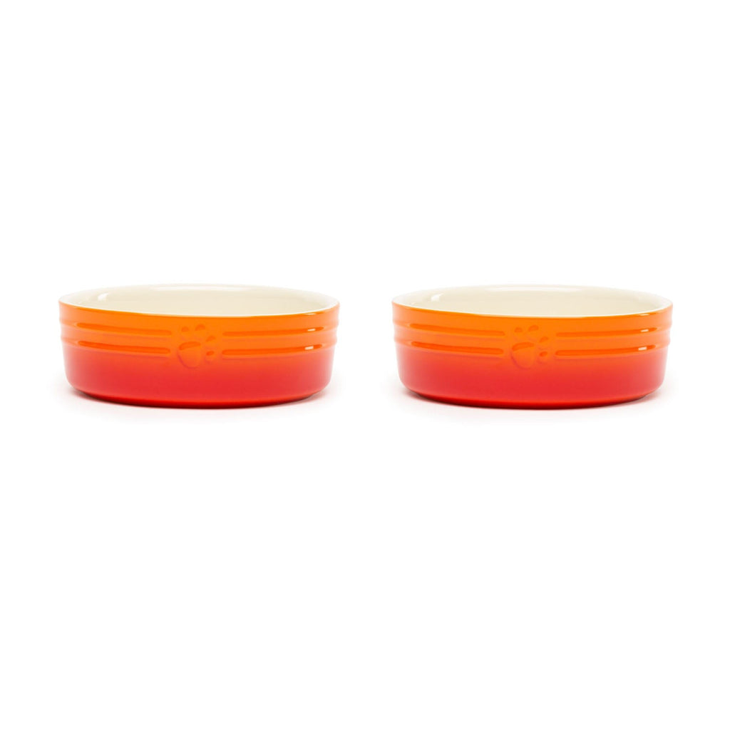 Scruffs Ombre Orange 2 Piece Dog Bowl Set