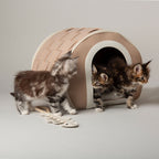 Scruffs Stockholm Tan Felt Cave Cat Bed