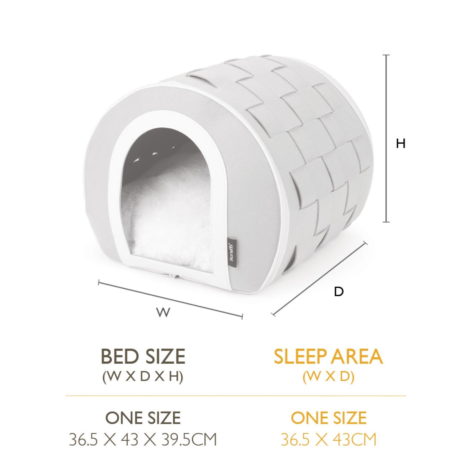 Scruffs Stockholm Tan Felt Cave Cat Bed