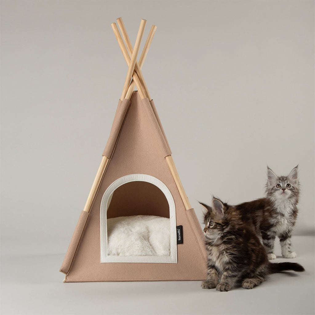 Scruffs Stockholm Tan Felt Teepee Cat Bed