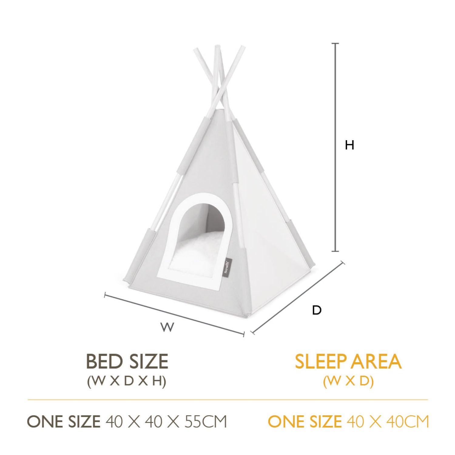 Scruffs Stockholm Tan Felt Teepee Cat Bed