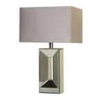 Sleek Geo Chrome Mirror-Finish Table Lamp