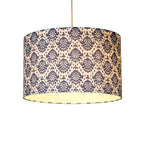 Blue Damask Print Easy Fit Light Shade
