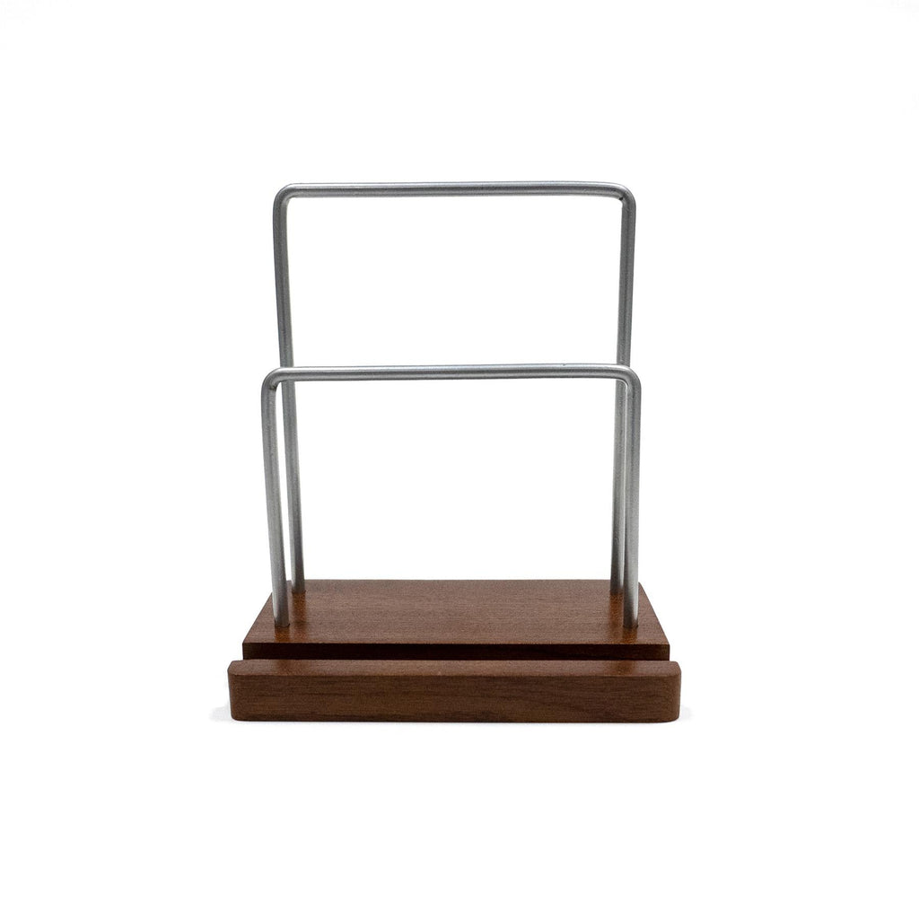 Vinyl LP Display Stand & Shelf  Walnut Finish | M&W